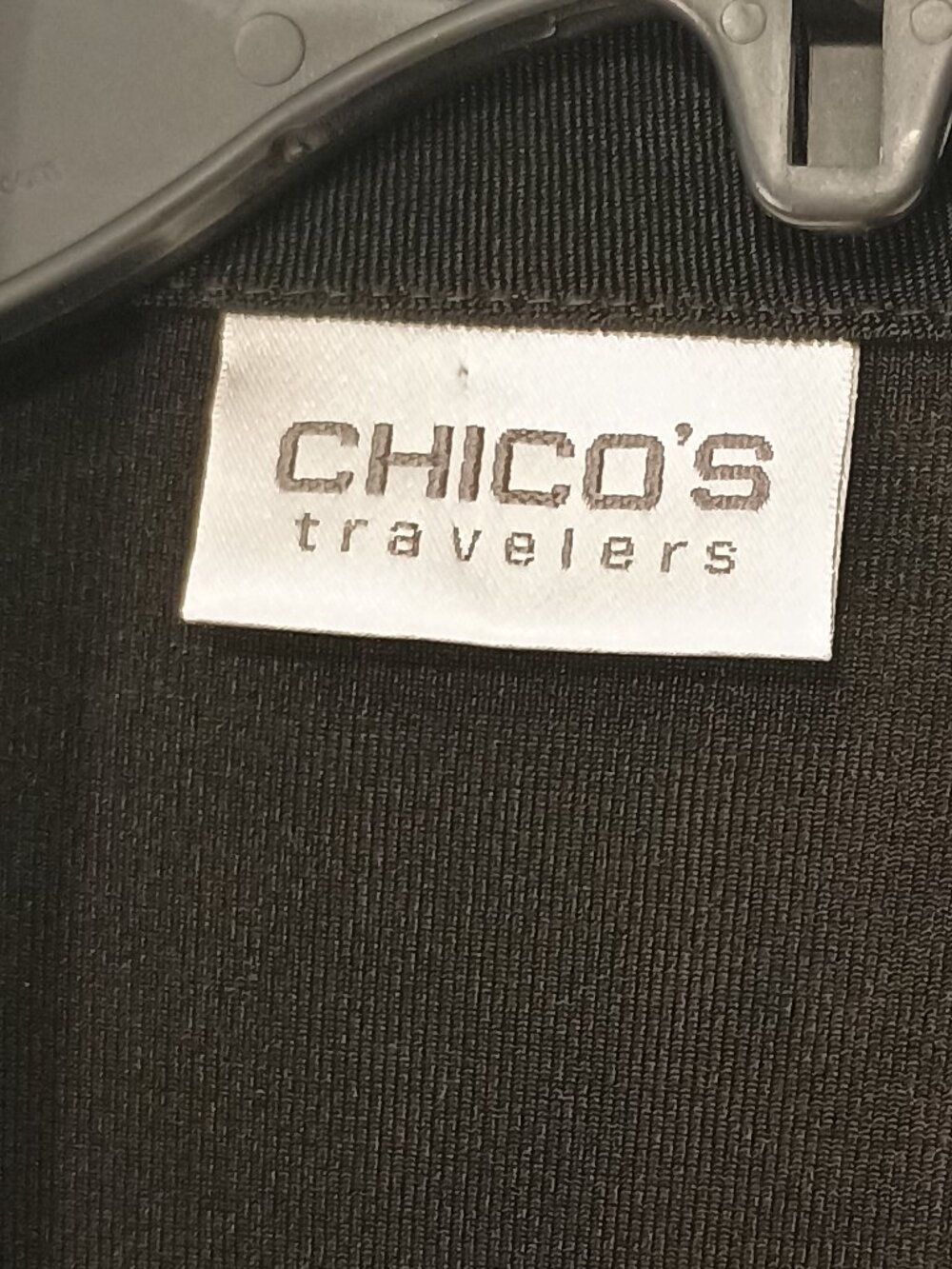 Chico’s Travelers Black Tie Front Jacket Cardigan Contrast Stitch Size 3 XL - Picture 4 of 7